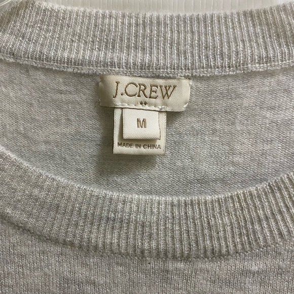 J. Crew Sweater Women’s Size Medium Gray Merino Wool Blend Sweater - Picture 2 of 5